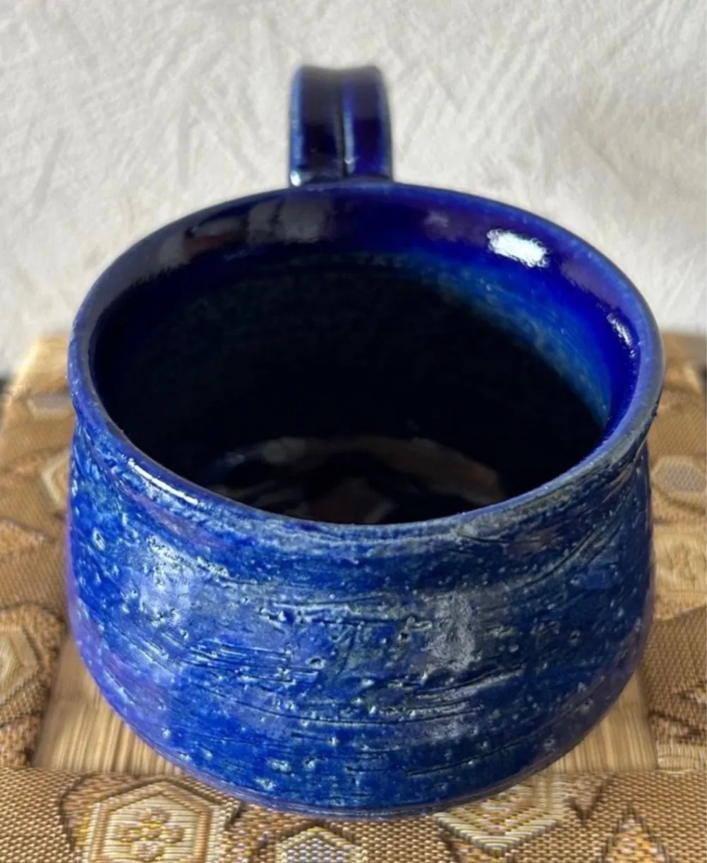 コーヒーカップ(瑠璃) 器 和食器 陶器 受賞作家 手作り 一点物 ⑩