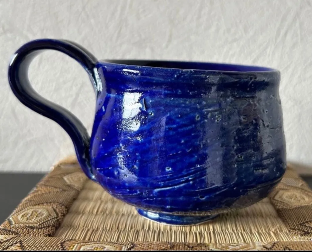 コーヒーカップ(瑠璃) 器 和食器 陶器 受賞作家 手作り 一点物 ⑩