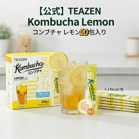 TEAZEN コンブチャ レモン 20包 40包 60包 80包 個包装