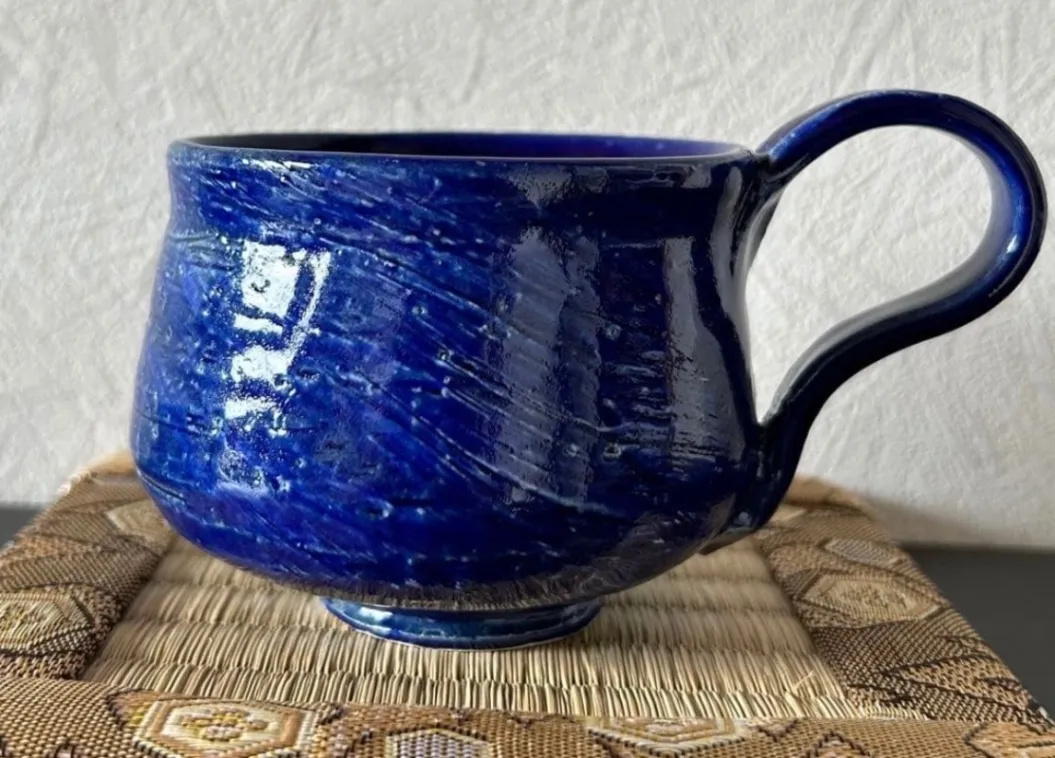 コーヒーカップ(瑠璃) 器 和食器 陶器 受賞作家 手作り 一点物 ⑩