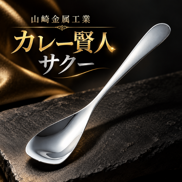 カレー専用 スプーン 山崎金属工業 YAMACO カレー賢人 サクー 右利き用 燕三条 職人メイド