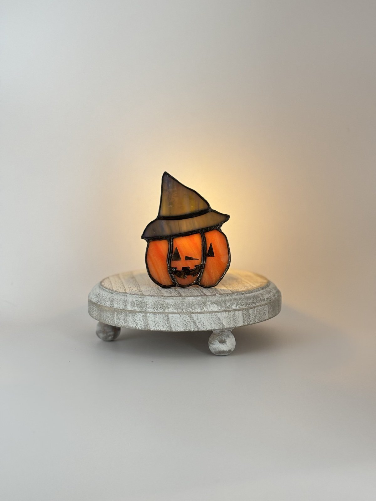 ステンドグラスのハロウィンオブジェ｜おばけとジャックオーランタン