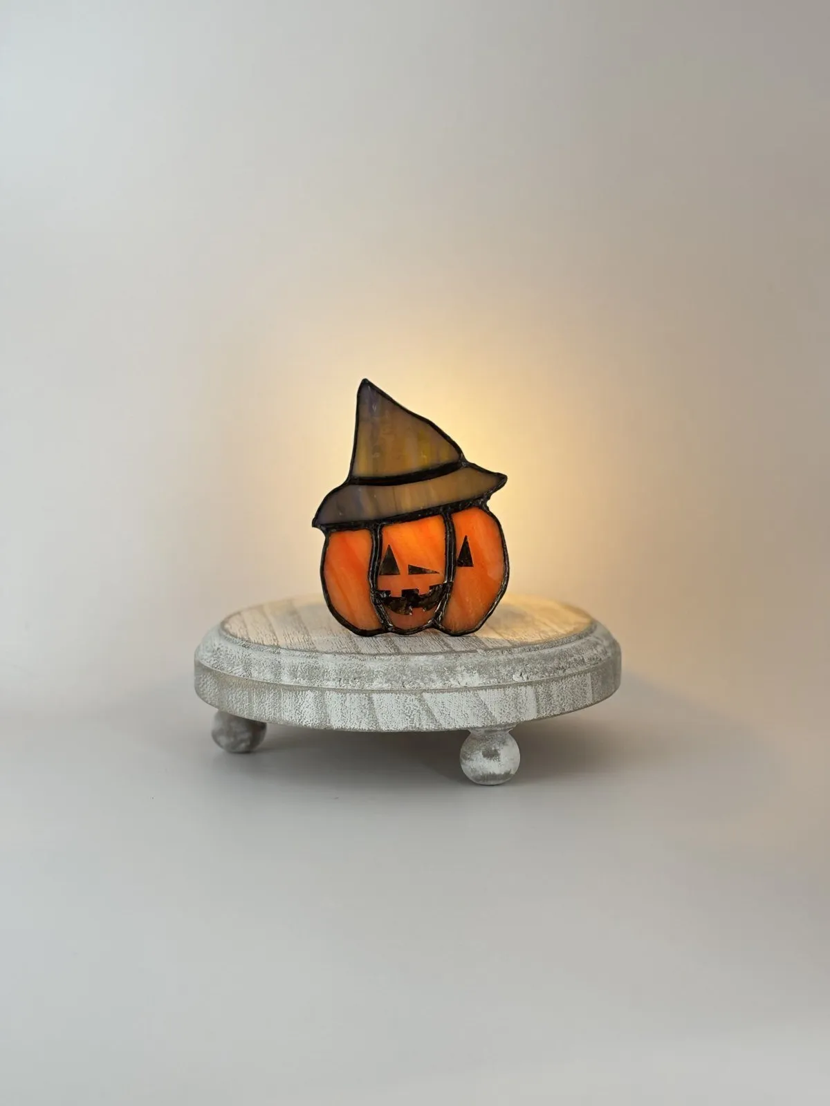 ステンドグラスのハロウィンオブジェ｜おばけとジャックオーランタン
