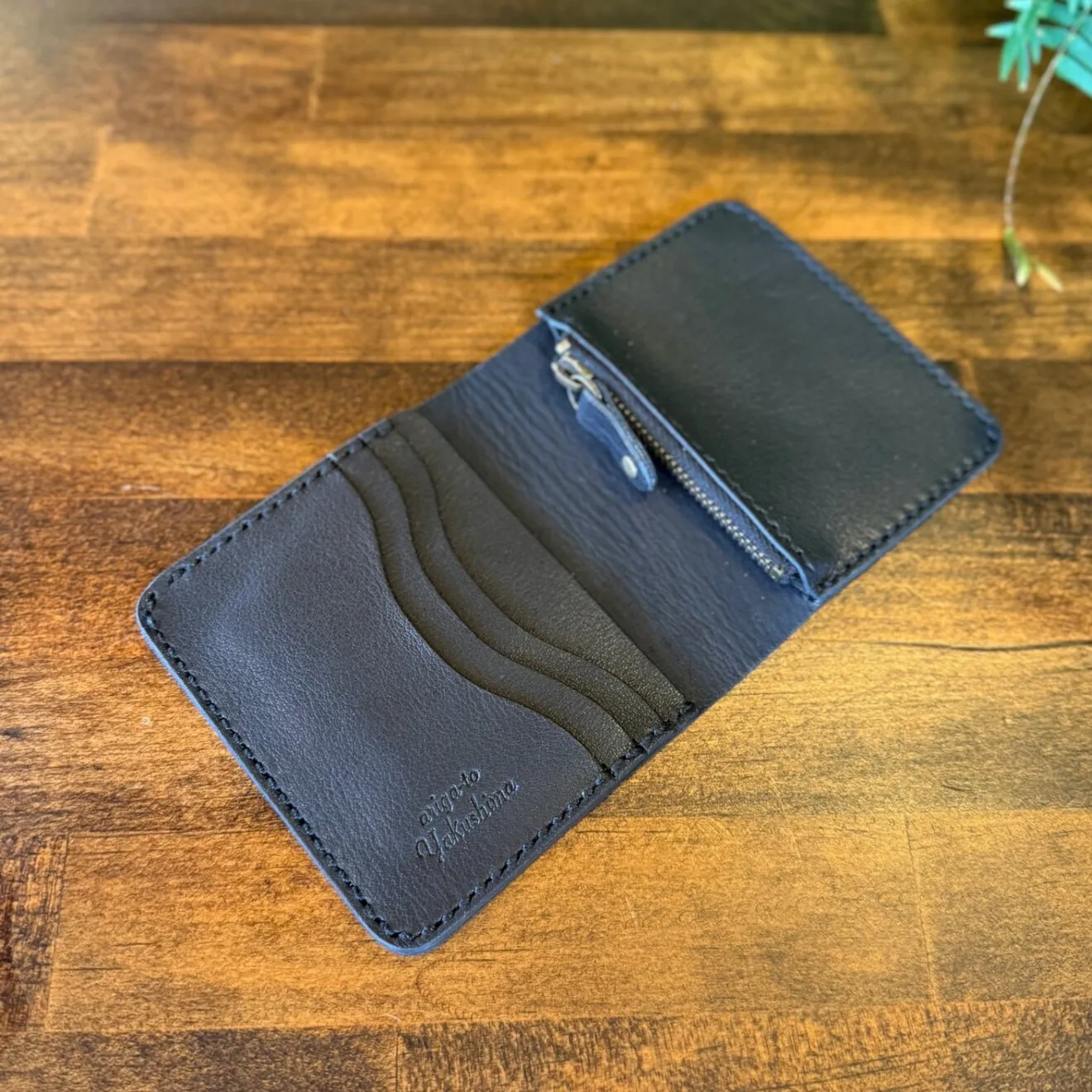 【京鹿革】家計管理Wallet／ブラック