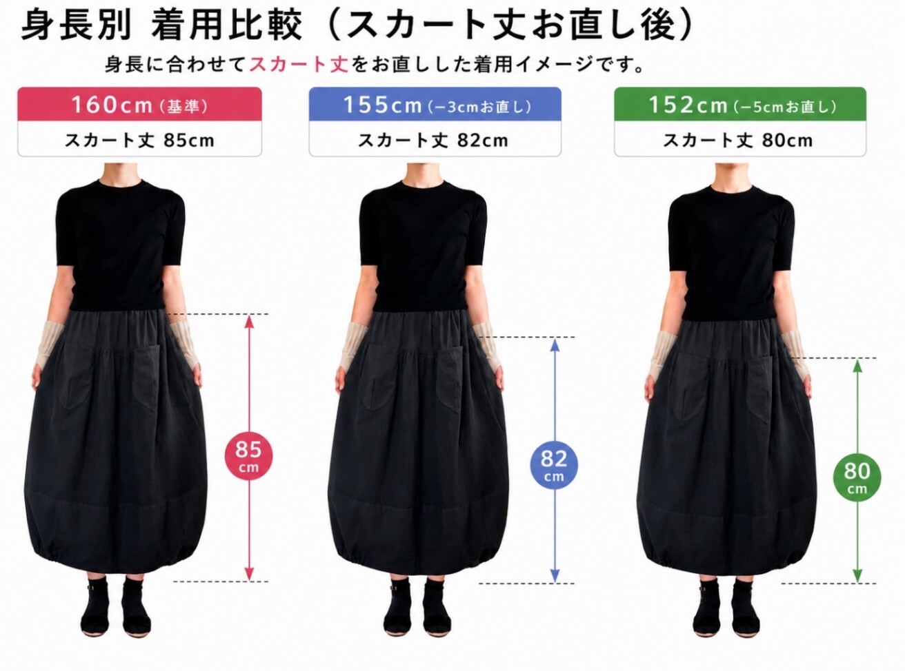 【ハンドメイドスカート】ぱんだだらけとチャコールグレーポケット黒