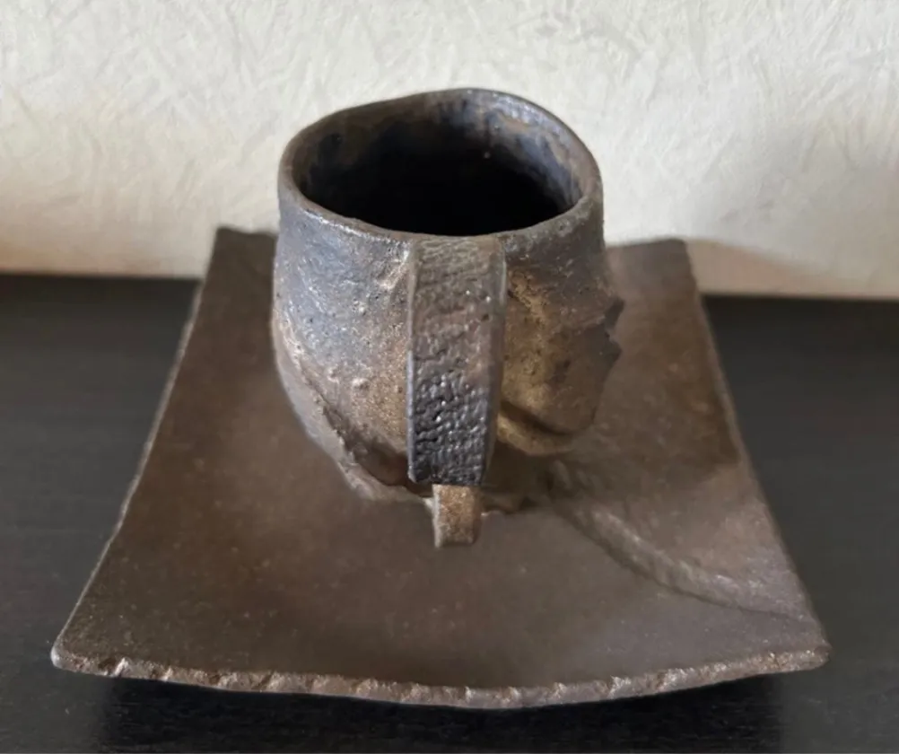 コーヒーカップ&ソーサー(金彩) 器 陶器 和食器 受賞作家 手作り 一点物 ⑥