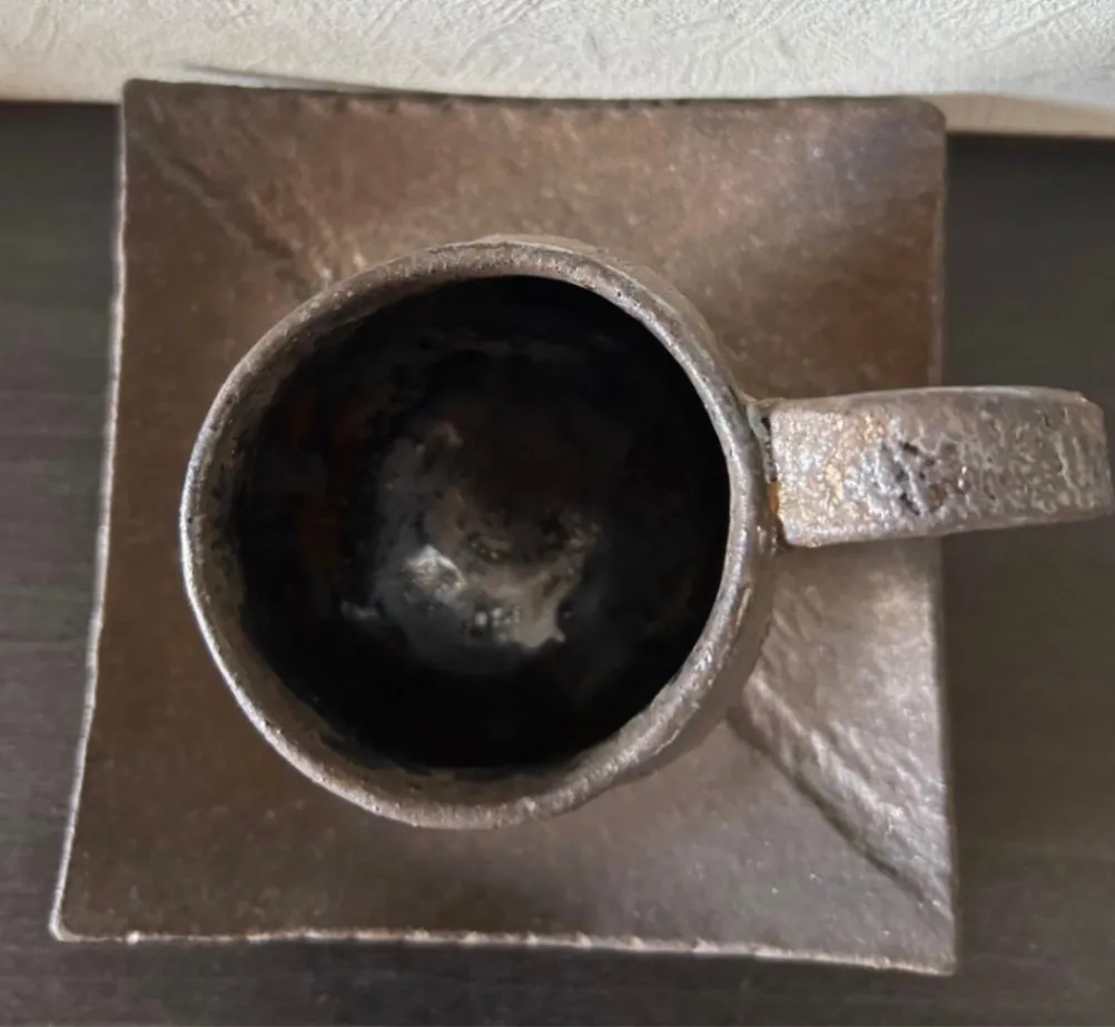 コーヒーカップ&ソーサー(金彩) 器 陶器 和食器 受賞作家 手作り 一点物 ⑥