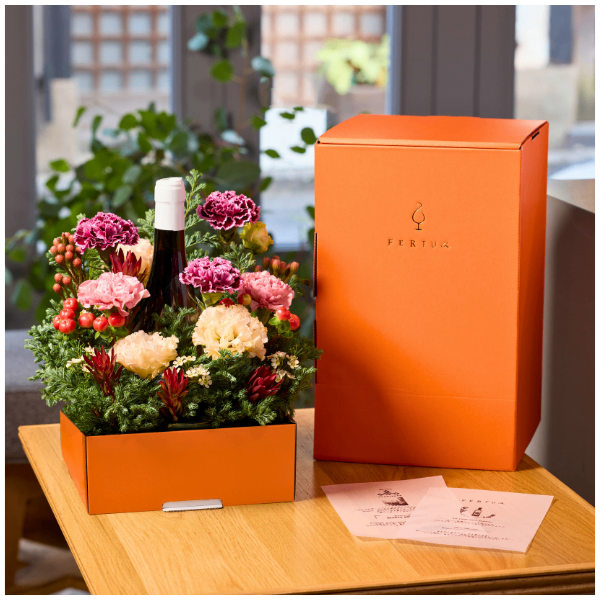 【ナチュラルワイン×生花】Standard Gift Box｜母の日・日頃の感謝に