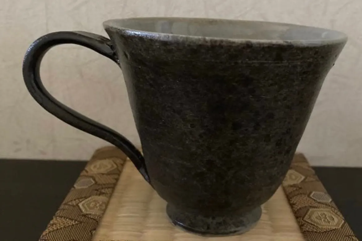 コーヒーカップ(黒蛍) 器 和食器 陶器 受賞作家 手作り 一点物 ⑪