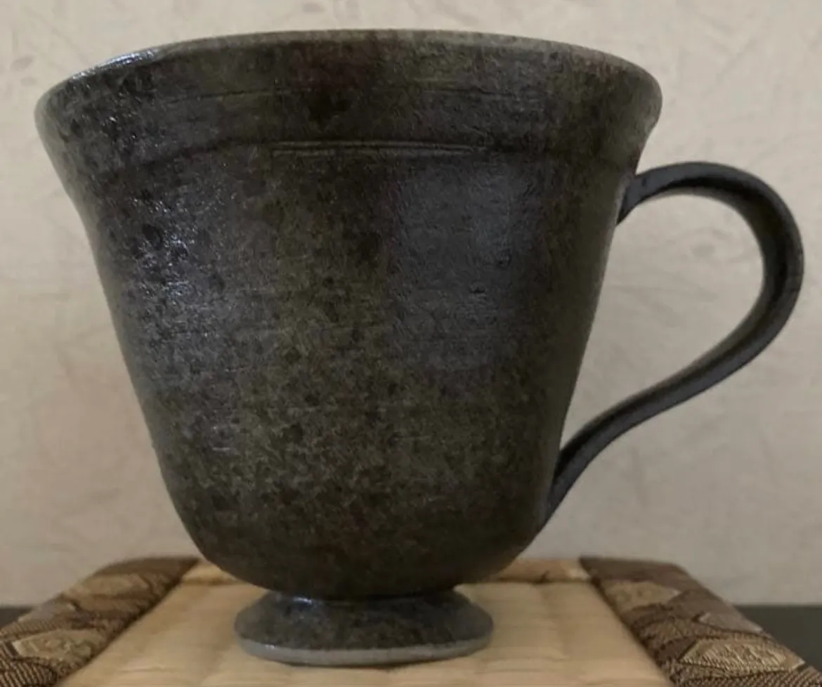 コーヒーカップ(黒蛍) 器 和食器 陶器 受賞作家 手作り 一点物 ⑪
