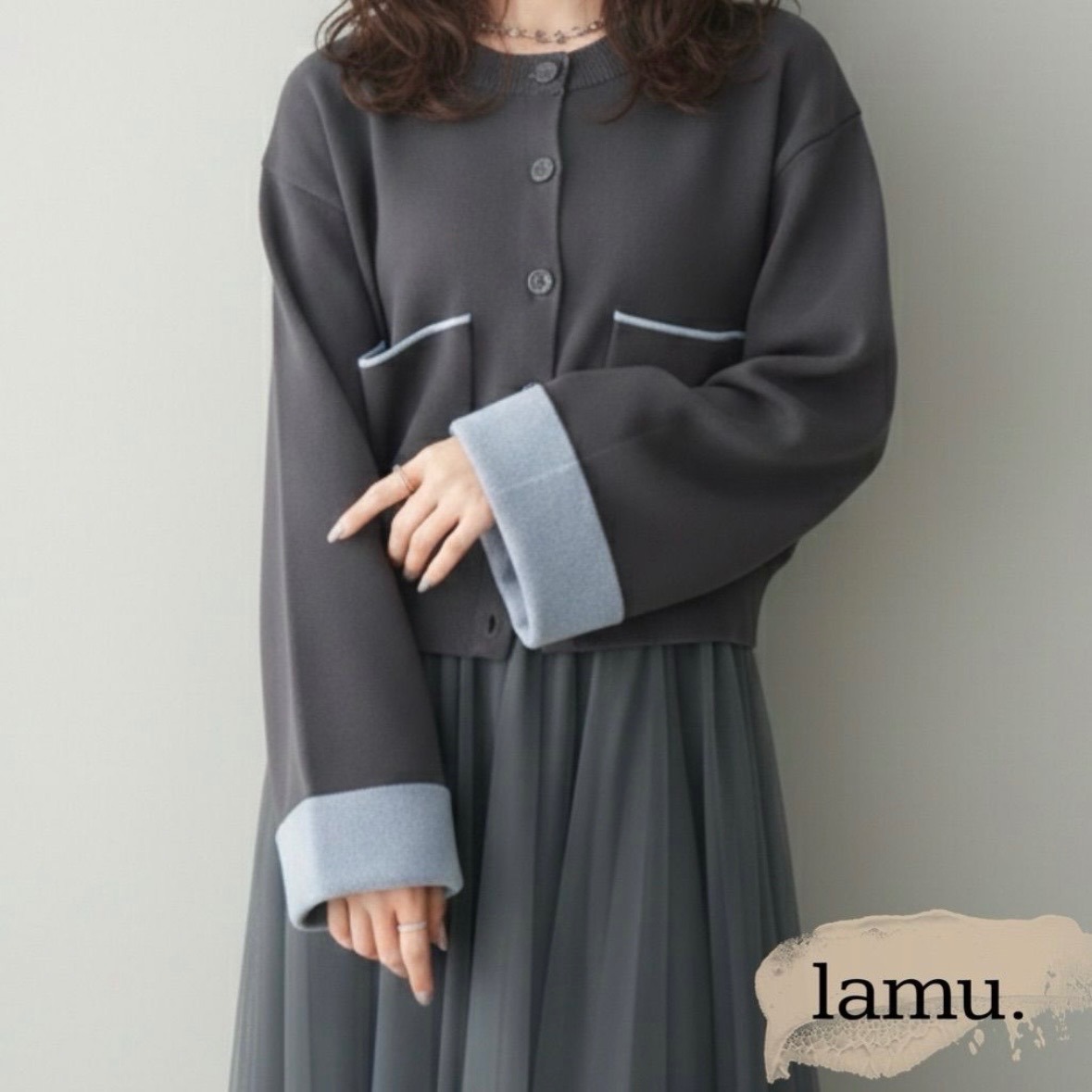 稼祭🔥DoubleFaceColor AccentCardigan|ダブルフェイスニットカーディガン