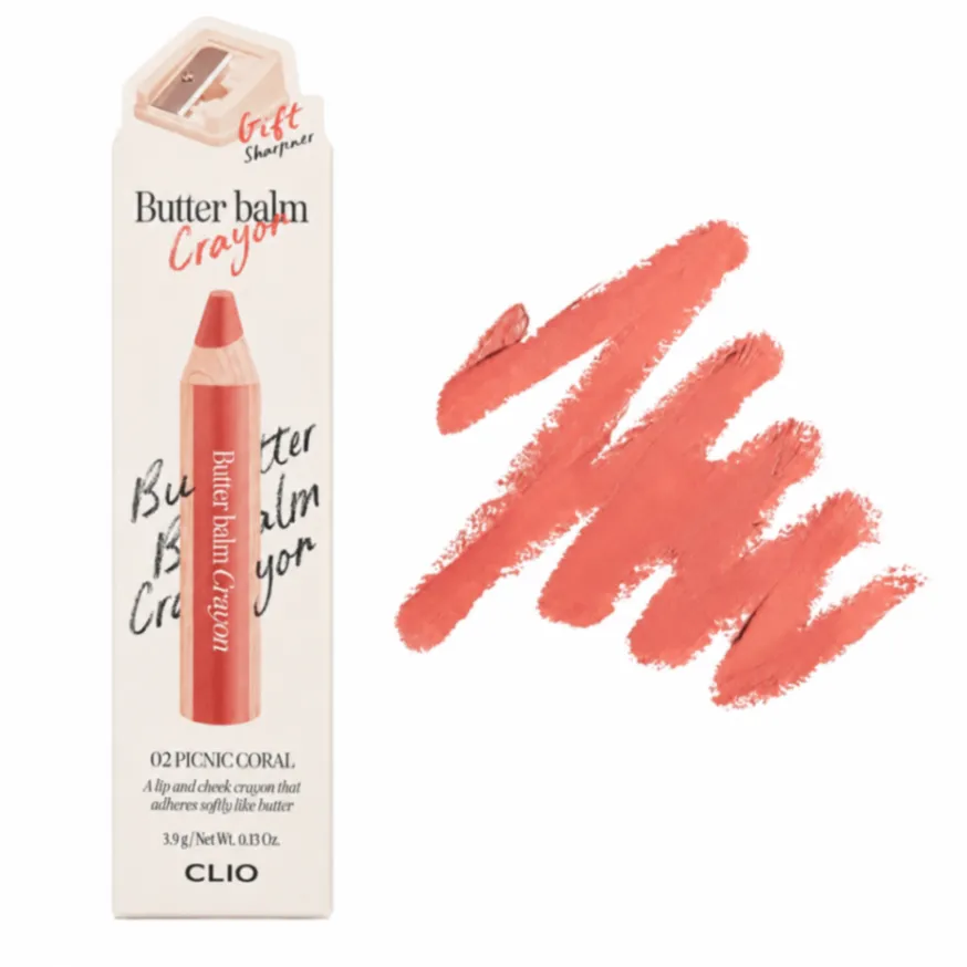 【選べる3色】CLIO クリオ　バターバームクレヨン　リップ　チークにも　ポイント消化歓迎！