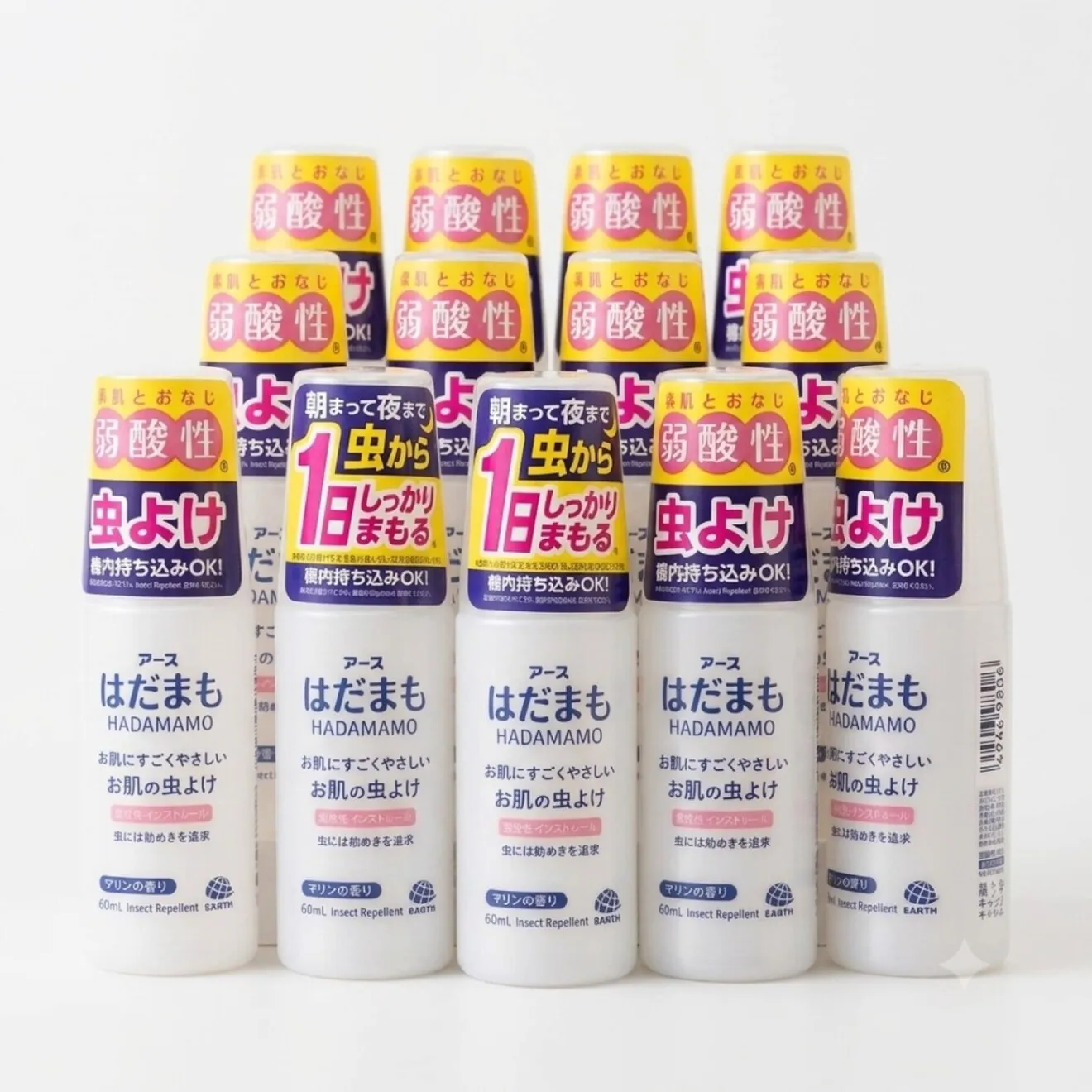アース製薬 はだまも お肌の虫よけ 弱酸性 マリンの香り 60ml 12本セット