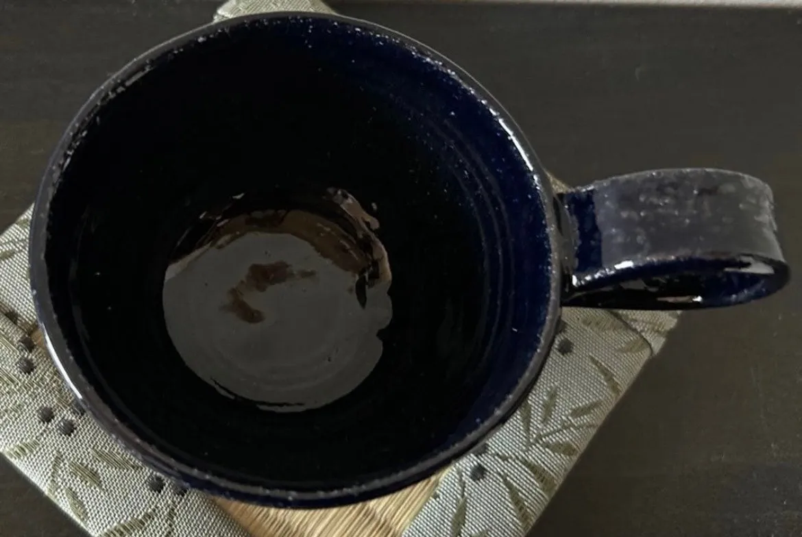 コーヒカップ(ルリ) ソーサー 器 和食器 陶器 受賞作家 手作り 一点物 ③
