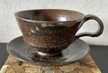 コーヒーカップ&ソーサー(ナマコ) 器 和食器 陶器 受賞作家 手作り 一点物 ⑨