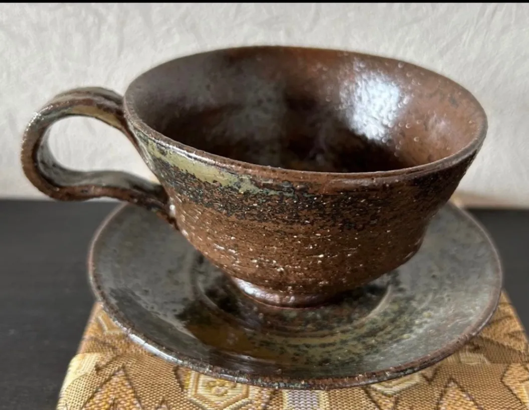コーヒーカップ&ソーサー(ナマコ) 器 和食器 陶器 受賞作家 手作り 一点物 ⑨