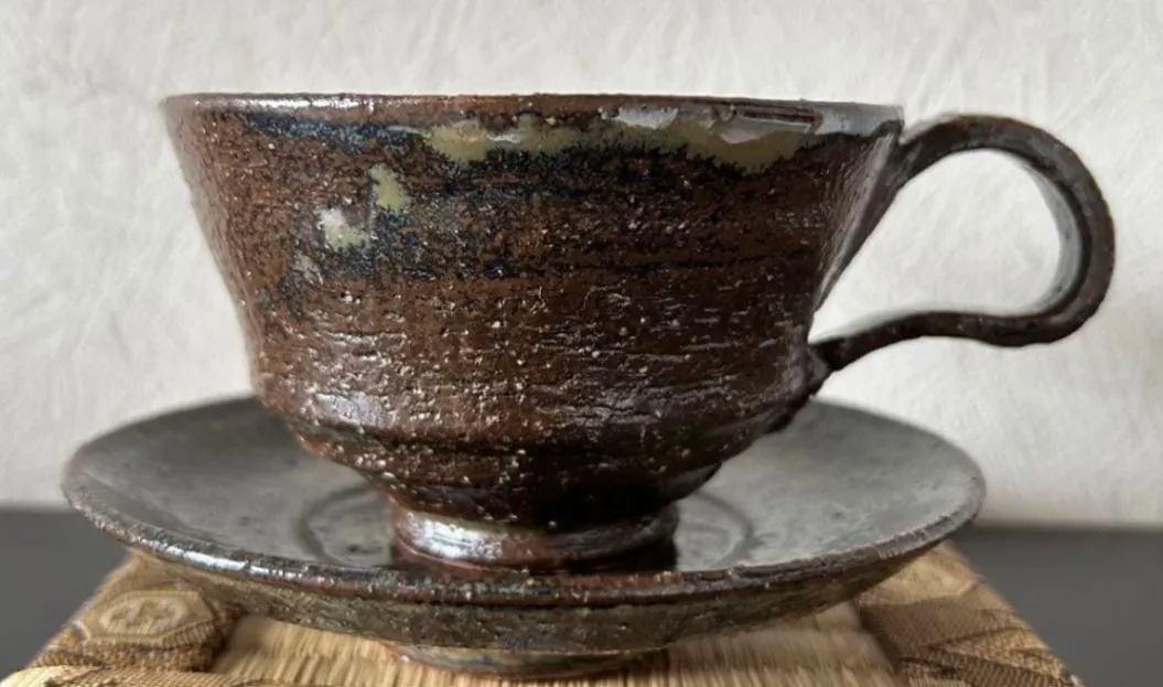 コーヒーカップ&ソーサー(ナマコ) 器 和食器 陶器 受賞作家 手作り 一点物 ⑨