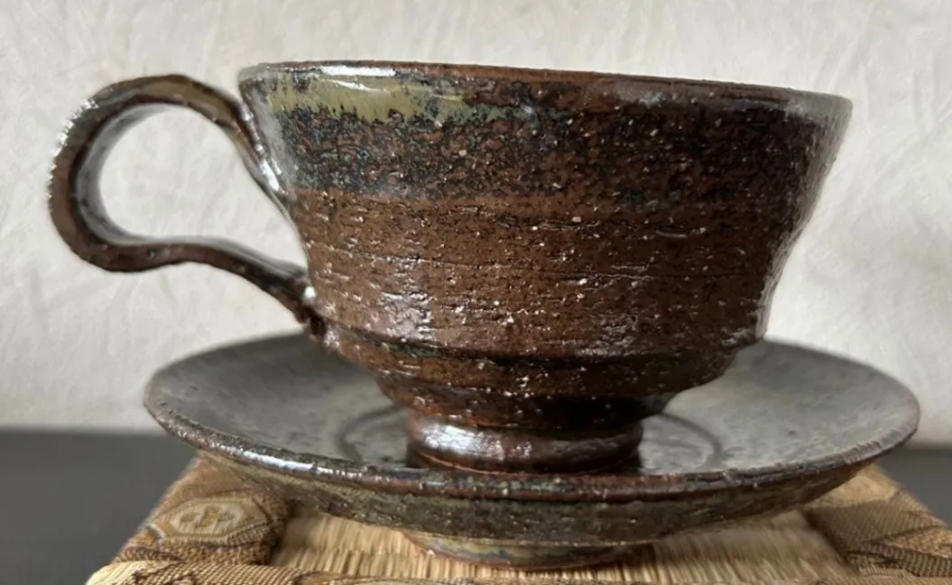 コーヒーカップ&ソーサー(ナマコ) 器 和食器 陶器 受賞作家 手作り 一点物 ⑨