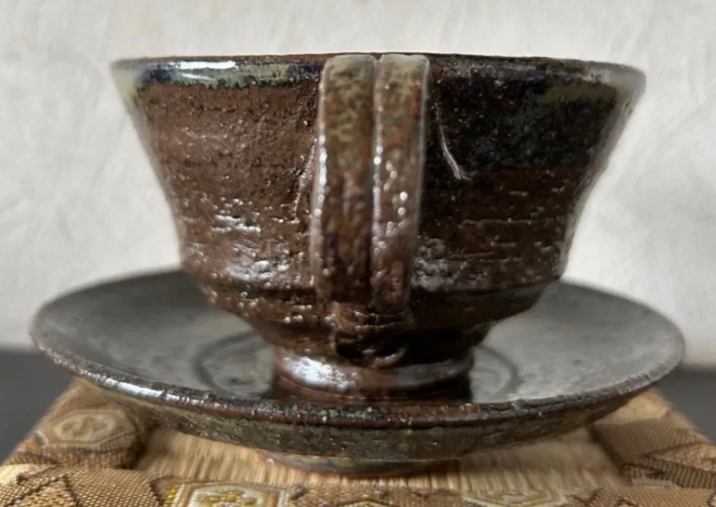 コーヒーカップ&ソーサー(ナマコ) 器 和食器 陶器 受賞作家 手作り 一点物 ⑨