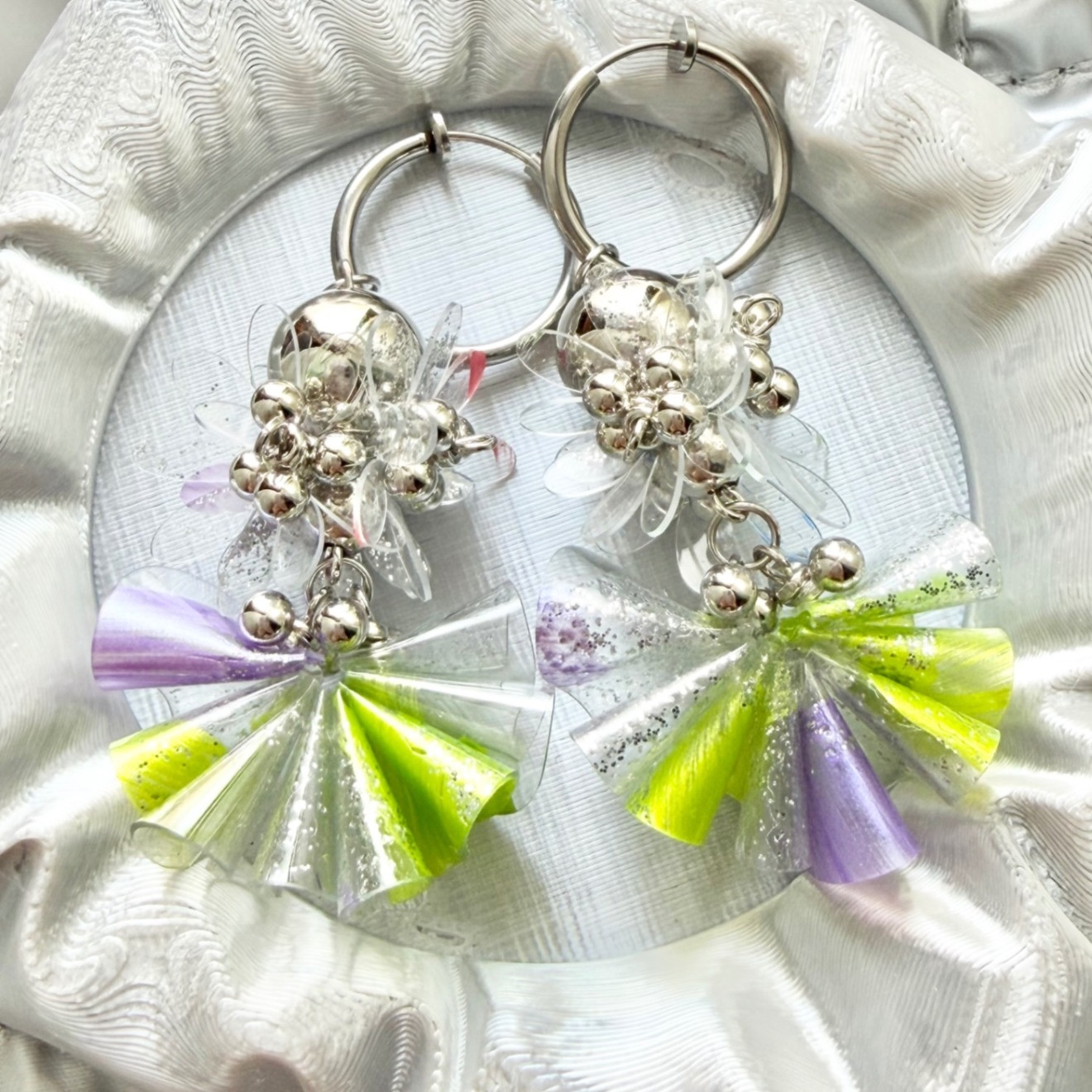 メタリックフリル【ピアス/イヤリング】
