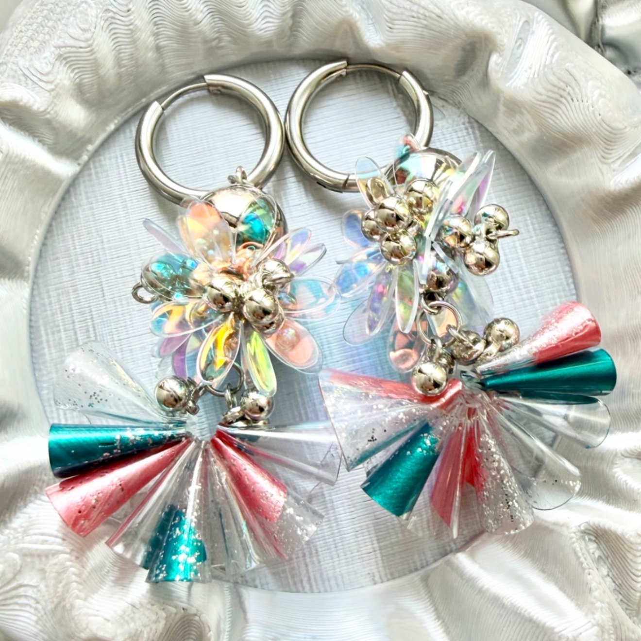 メタリックフリル【ピアス/イヤリング】