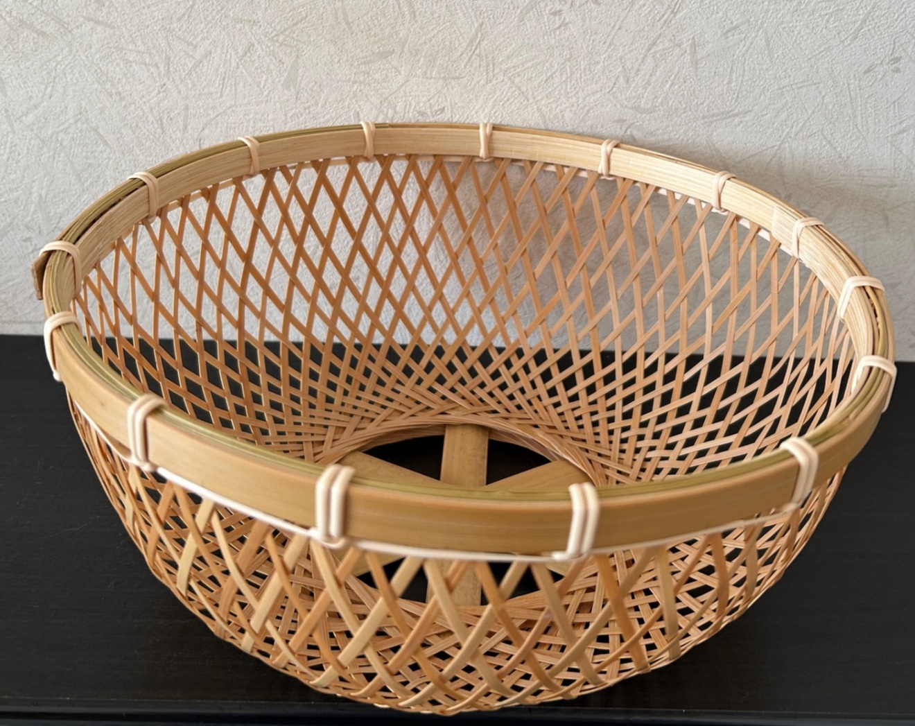 ⑥ 籠 カゴ 25㎝ 国産 真竹【希少生産の日本製竹ザル】