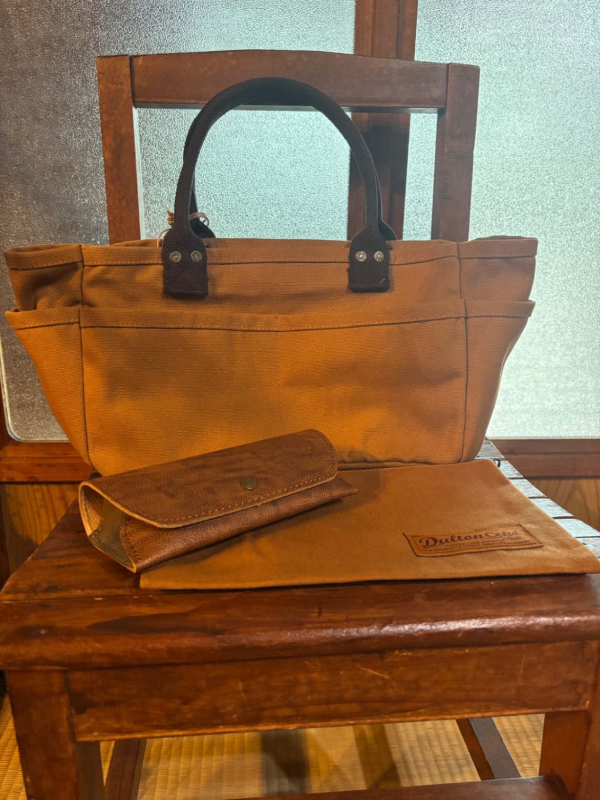 🤎 お出かけセット👜 トートバッグ・ ミニポーチ・メガネケースの3点セット🎁