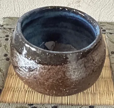 ぐい呑み(黒天目) 湯呑み 器 陶器 和食器 受賞作家 手作り 一点物 ㉑