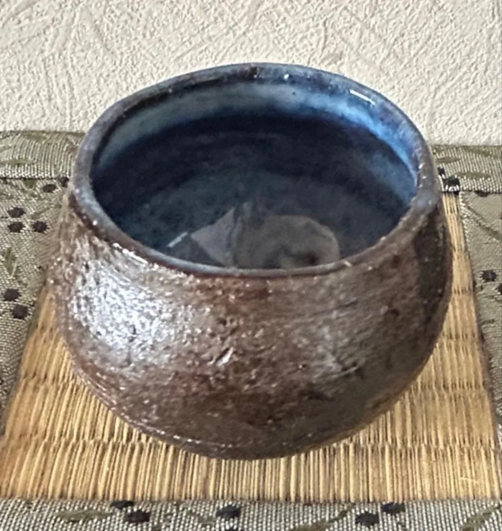 ぐい呑み(黒天目) 湯呑み 器 陶器 和食器 受賞作家 手作り 一点物 ㉑