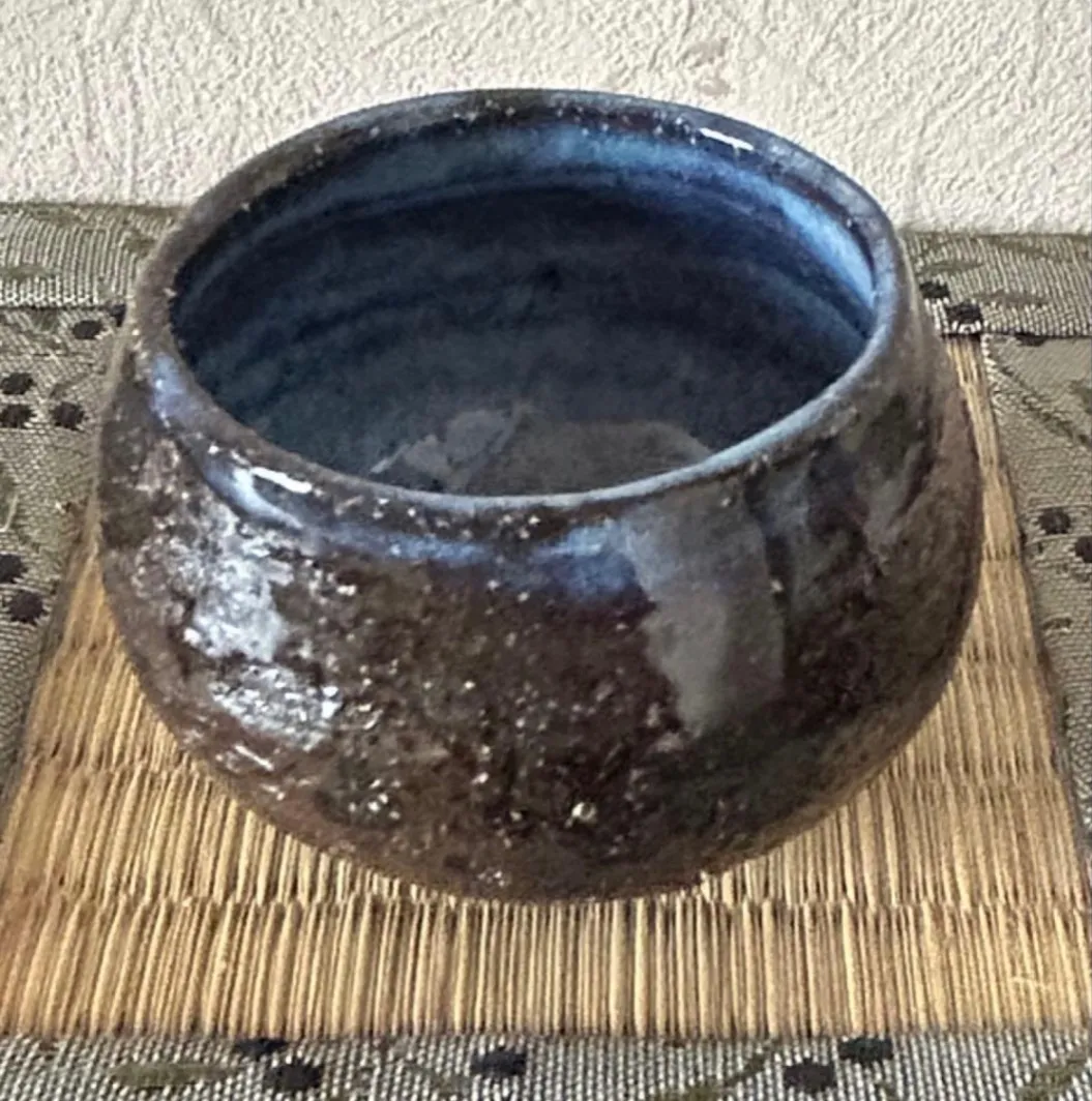 ぐい呑み(黒天目) 湯呑み 器 陶器 和食器 受賞作家 手作り 一点物 ㉑
