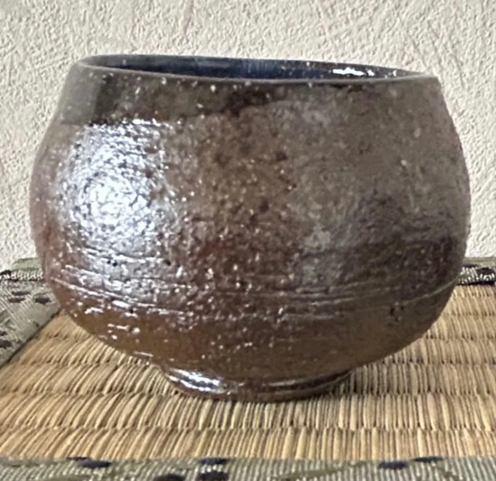 ぐい呑み(黒天目) 湯呑み 器 陶器 和食器 受賞作家 手作り 一点物 ㉑