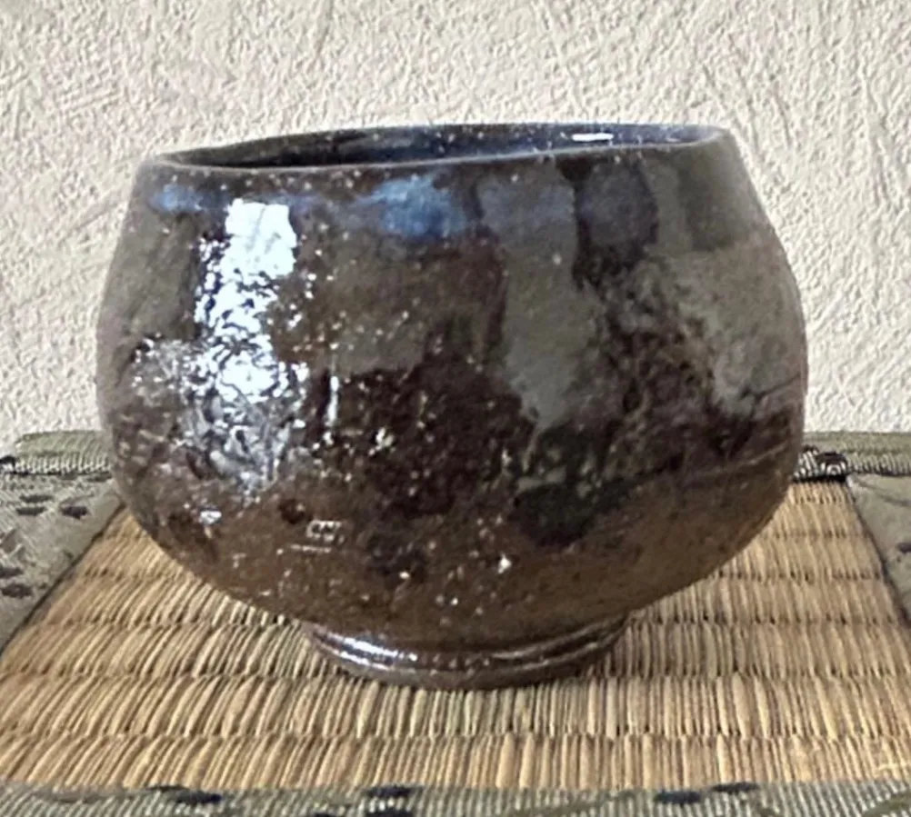 ぐい呑み(黒天目) 湯呑み 器 陶器 和食器 受賞作家 手作り 一点物 ㉑
