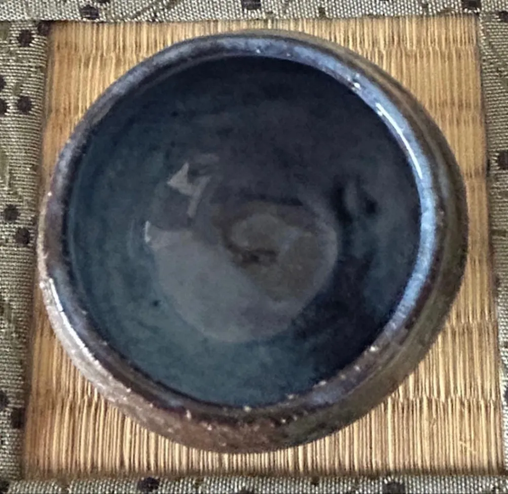 ぐい呑み(黒天目) 湯呑み 器 陶器 和食器 受賞作家 手作り 一点物 ㉑
