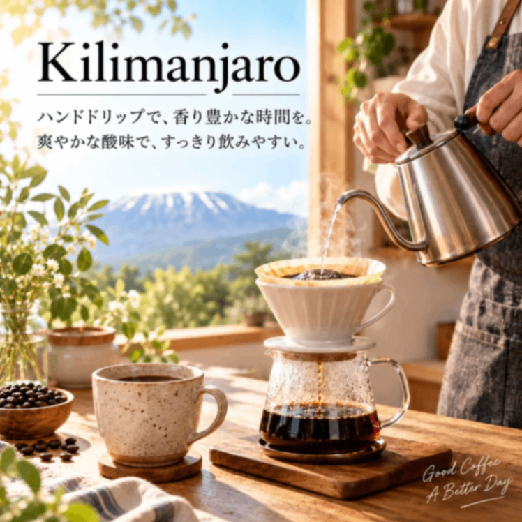 【送料込み】キリマンジャロ コーヒー豆50g｜あさだ珈琲