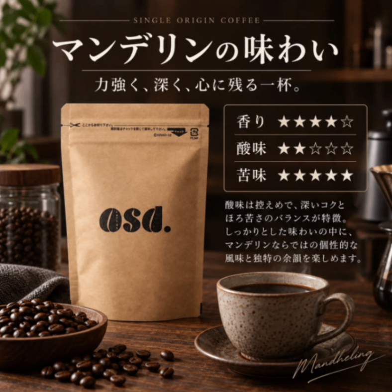 【送料込み】マンデリン コーヒー豆50g｜あさだ珈琲