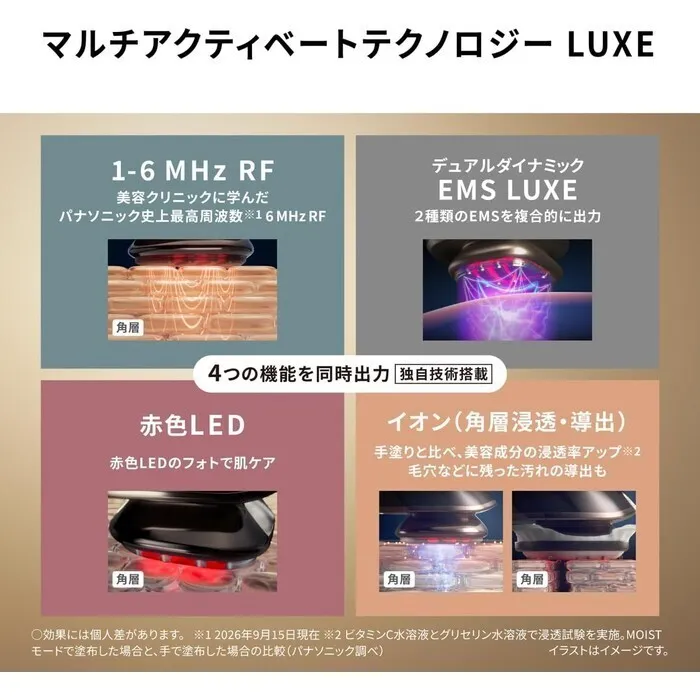 【予約/3年保証】Panasonic 美顔器 バイタリフト RF LUXE EH-SR90-K