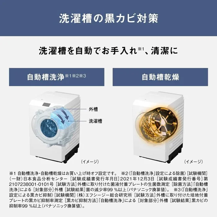 【延長3年保証】Panasonic ななめドラム洗濯乾燥機 NA-LX123FL-W