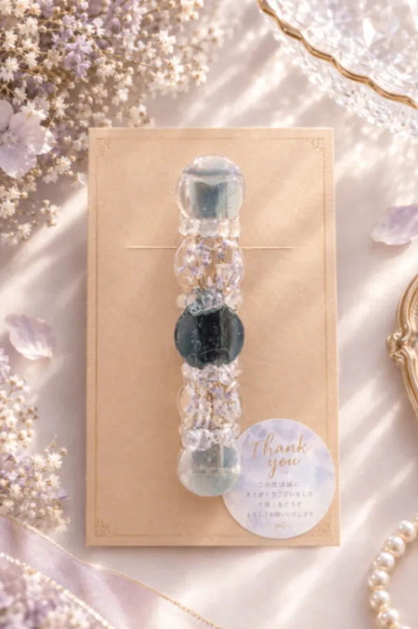 【ハンドメイド】大人可愛い レジン ヘアピン ブルー系