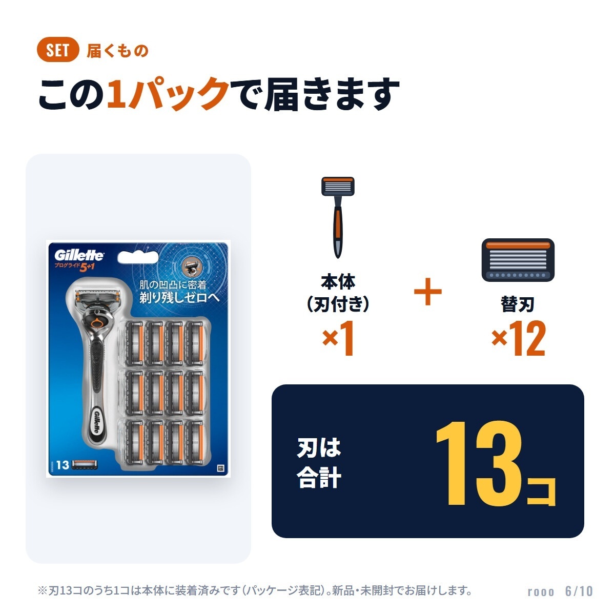 ジレット プログライド マニュアル 本体＋替刃12個 合計13個