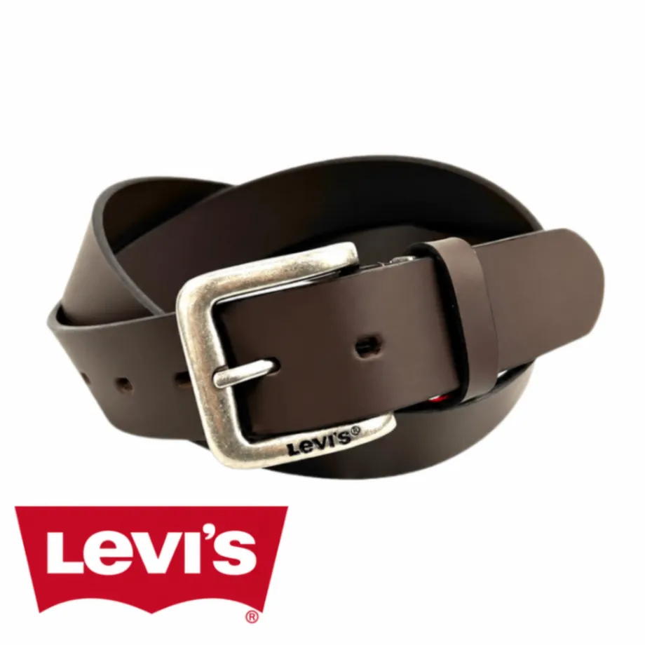 【Levi's】35mm 牛革スムースベルト 6020 ブラック・ダークブラウン