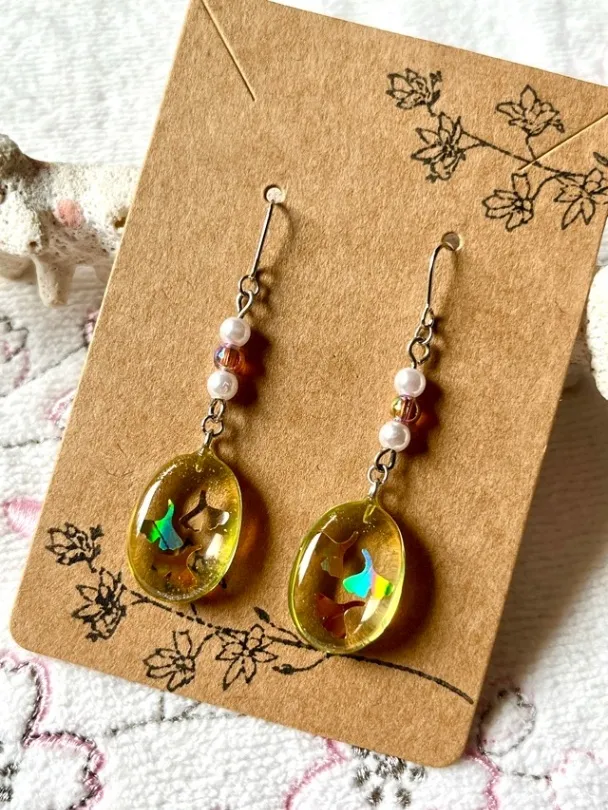 イチョウのフックピアス【リベポ払い歓迎🎉】