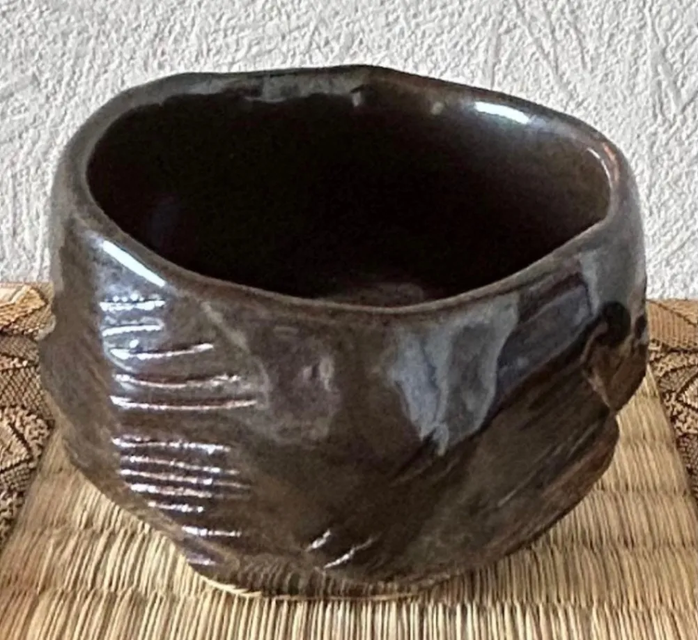 ぐい呑み(窯変油滴) 湯呑み 器 和食器 陶器 受賞作家 手作り 一点物 ⑪