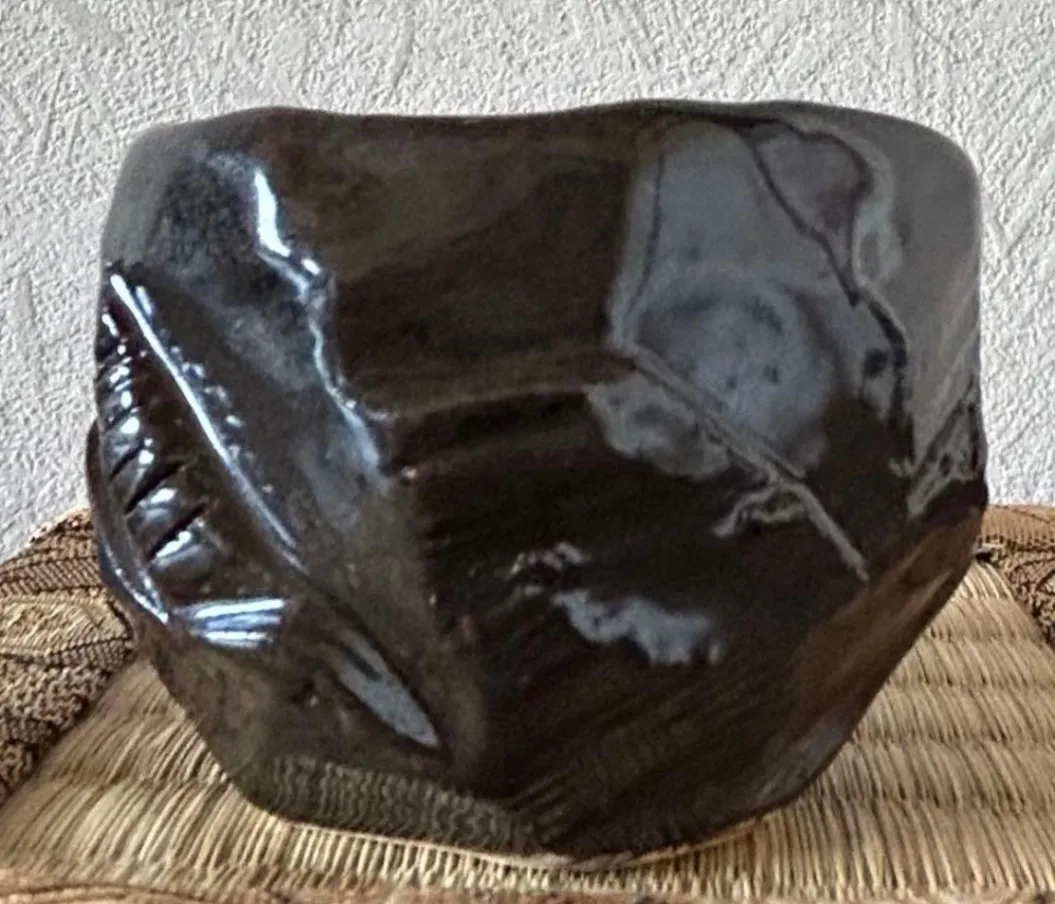 ぐい呑み(窯変油滴) 湯呑み 器 和食器 陶器 受賞作家 手作り 一点物 ⑪