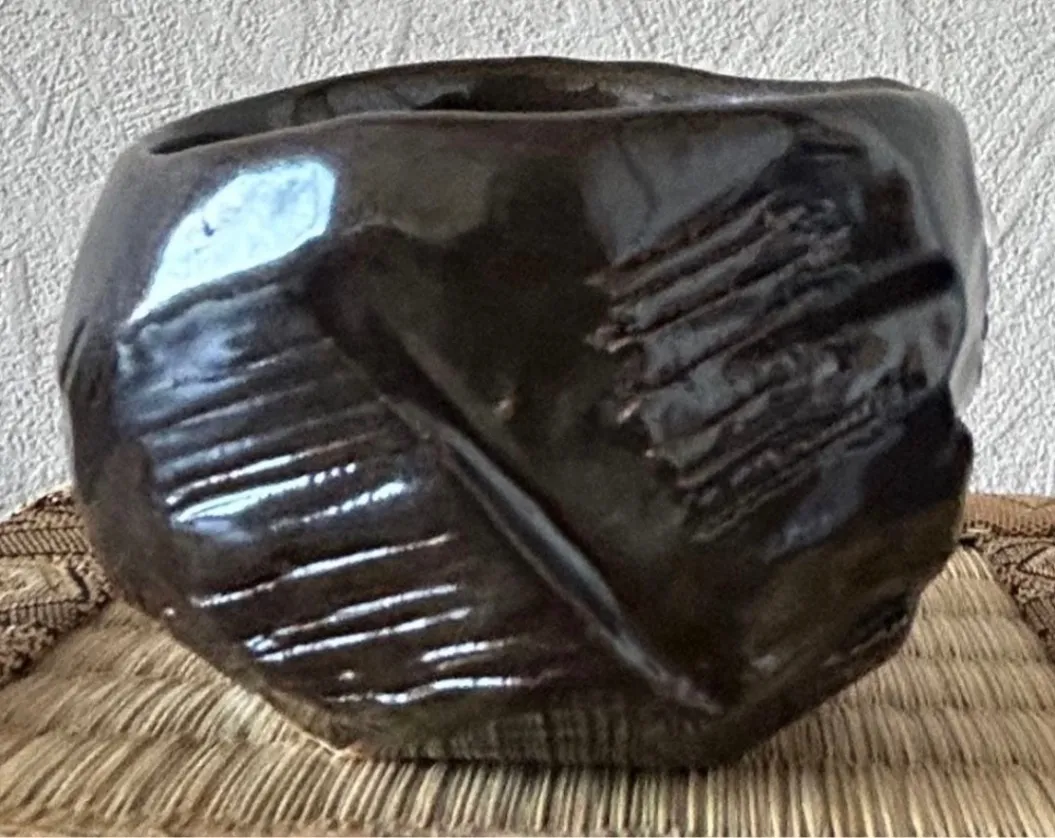 ぐい呑み(窯変油滴) 湯呑み 器 和食器 陶器 受賞作家 手作り 一点物 ⑪
