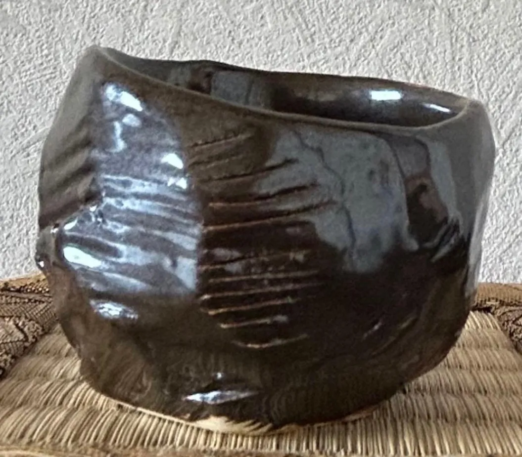 ぐい呑み(窯変油滴) 湯呑み 器 和食器 陶器 受賞作家 手作り 一点物 ⑪