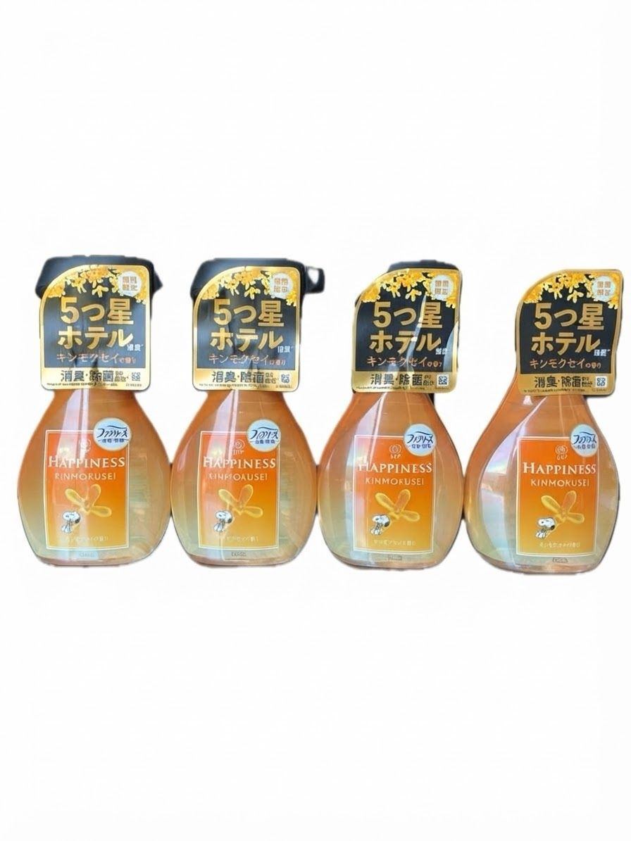 ファブリーズ 消臭除菌スプレー 5つ星ホテルの香り HAPPINESS 金木犀 本体 4本セット
