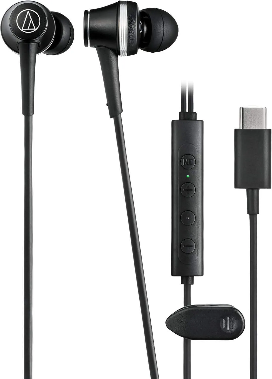 オーディオテクニカ ATH-CKD7NC BK イヤホン 有線 USB Type-C ノイズキャン