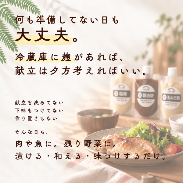 【冷蔵便】塩麹 100g｜肉・魚の下味やスープに｜無添加・生麹調味料