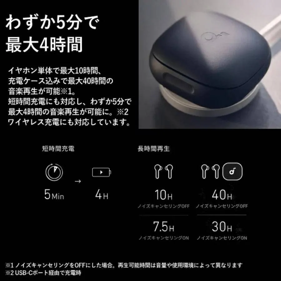 【長期初期不良対応】Anker Soundcore Liberty 4 Pro ミッドナイトブラック