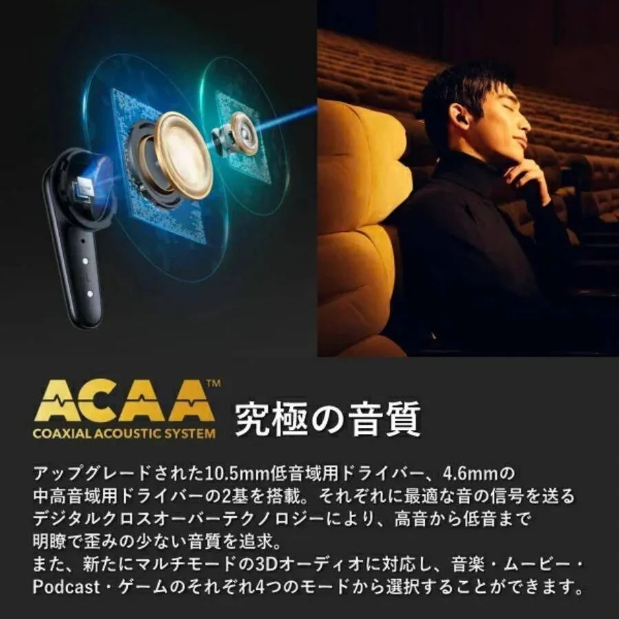 【長期初期不良対応】Anker Soundcore Liberty 4 Pro ミッドナイトブラック